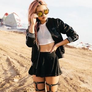 (SOLD) NWOT Hellz Bellz Silky Bomber Jacket